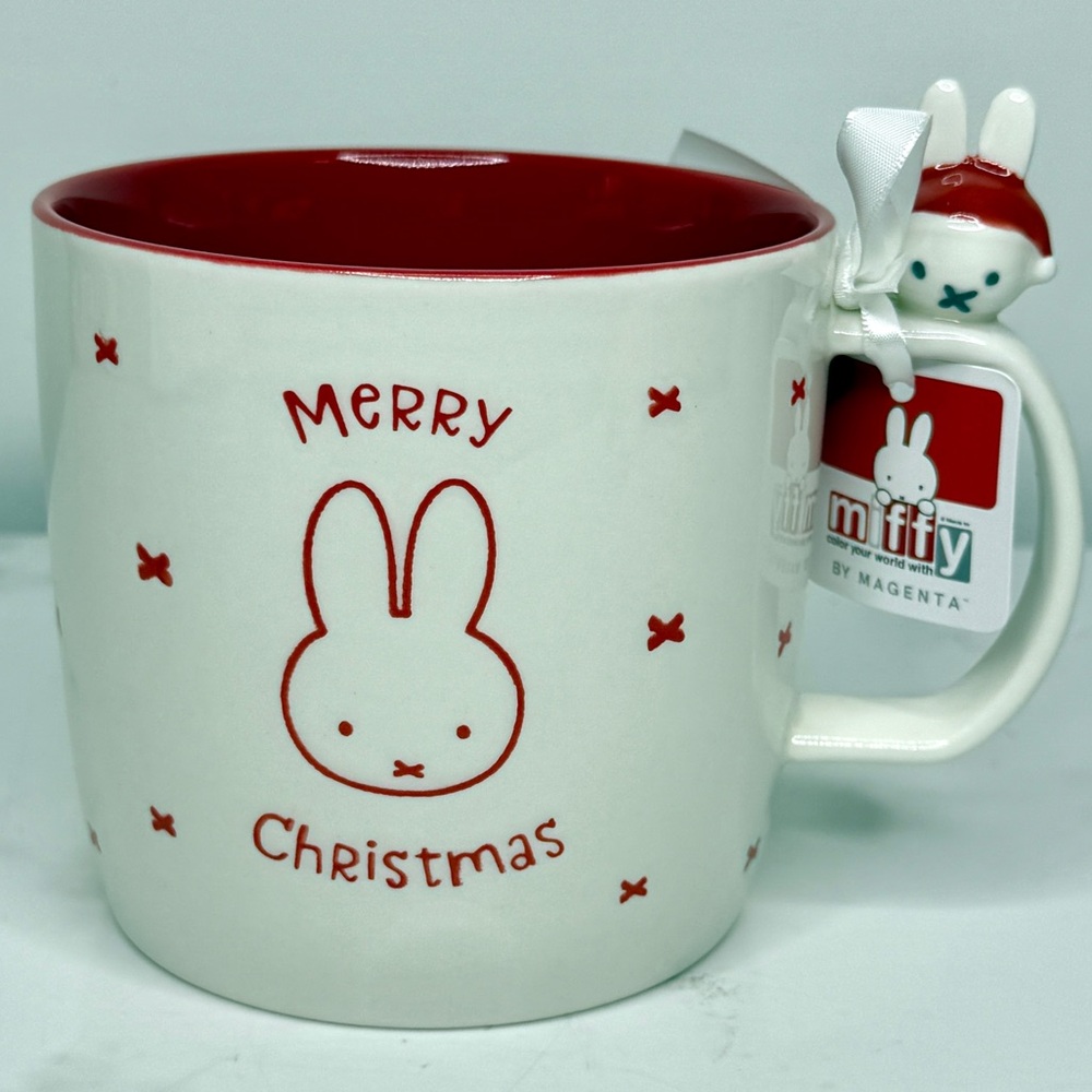 Miffy By Magenta Bunny Rabbit Figural Mug Kawaii BRAND NEW 16 Oz Christmas